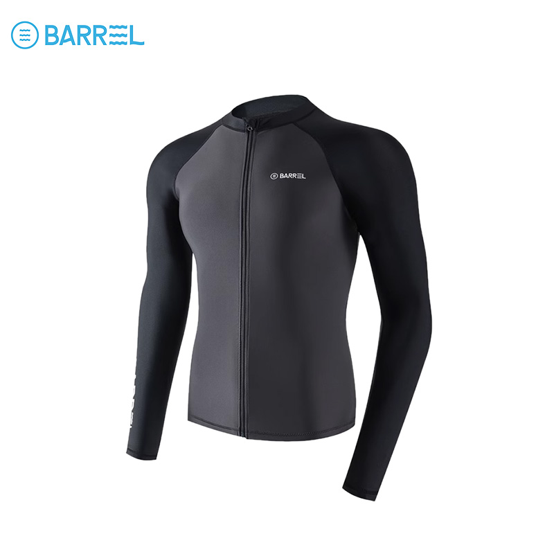 Male black and gray zipper